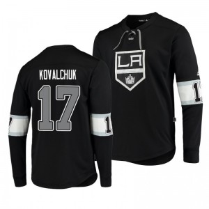 Kings Ilya Kovalchuk Black Platinum Long Sleeve Jersey T-Shirt - Sale