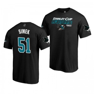 2019 Stanley Cup Playoffs San Jose Sharks Radim Simek Black Bound Body Checking T-Shirt - Sale