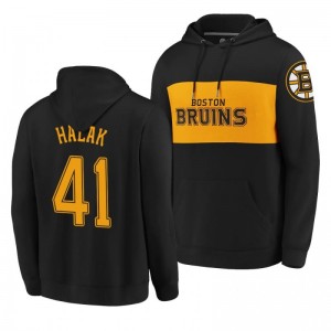 Bruins Jaroslav Halak Classics Faux Cashmere Pullover Black Hoodie - Sale