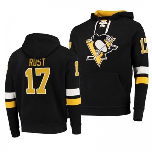 Bryan Rust Penguins 2019-20 Kinship Black Red Jacket Hoodie - Sale