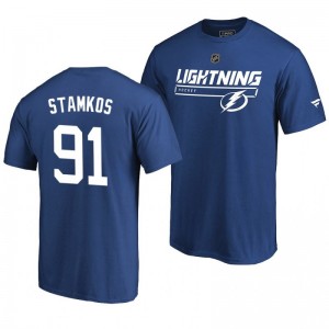 Tampa Bay Lightning Steven Stamkos Blue Rinkside Collection Prime Authentic Pro T-shirt - Sale