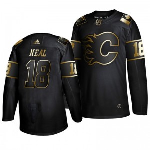 Flames James Neal Black Golden Edition Authentic Adidas Jersey - Sale