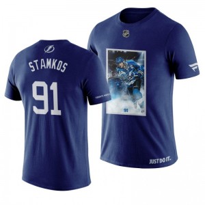 Steven Stamkos Lightning Blue Graphic Print Legend Performance T-Shirt - Sale
