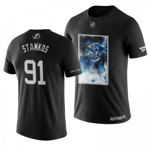 Steven Stamkos Lightning Black Graphic Print Legend Performance T-Shirt - Sale