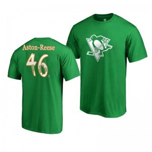 Zach Aston-Reese Penguins 2019 St. Patrick's Day green Forever Lucky Fanatics T-Shirt - Sale