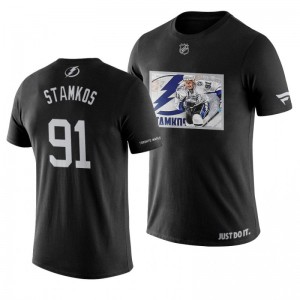 Steven Stamkos Lightning Black Graphic Print Honored T-Shirt - Sale