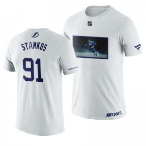 Steven Stamkos Lightning White Graphic Print NHL All-Star T-Shirt - Sale