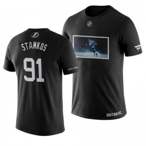 Steven Stamkos Lightning Black Graphic Print NHL All-Star T-Shirt - Sale