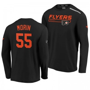 Flyers Samuel Morin 2020 Authentic Pro Clutch Long Sleeve Black T-Shirt - Sale