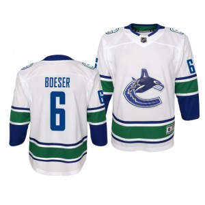 Brock Boeser Vancouver Canucks 2019-20 Premier White Away Jersey - Youth - Sale