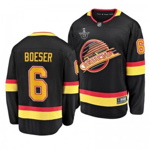 Canucks Brock Boeser 2020 Stanley Cup Playoffs Flying Skate Black Jersey - Sale