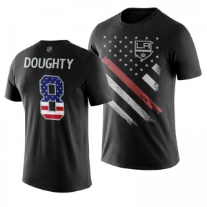 Drew Doughty Kings Black Independence Day T-Shirt - Sale