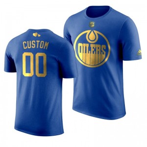 Edmonton Oilers Custom Oilers Royal T-Shirt - Sale