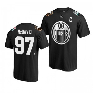 Oilers Connor McDavid Black 2019 NHL All-Star T-shirt - Sale