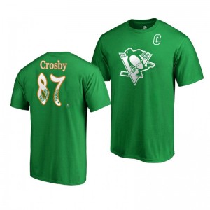 Sidney Crosby Penguins 2019 St. Patrick's Day green Forever Lucky Fanatics T-Shirt - Sale