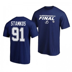 Lightning Steven Stamkos Royal 2020 Stanley Cup Playoffs Eastern Conference Final Bound Overdrive T-Shirt - Sale