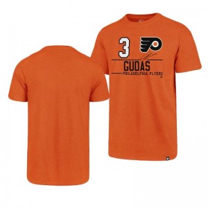 Radko Gudas Philadelphia Flyers Orange Club Player Name and Number T-Shirt - Sale