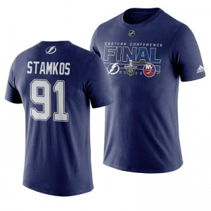 2020 Stanley Cup Playoffs Lightning Steven Stamkos Royal Eastern Conference Final Matchup T-Shirt - Sale