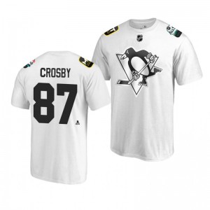 Penguins Sidney Crosby White 2019 NHL All-Star T-shirt - Sale