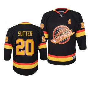 Brandon Sutter Vancouver Canucks 2019-20 Flying Skate Premier Black Throwback Jersey - Youth - Sale