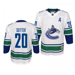 Brandon Sutter Vancouver Canucks 2019-20 Premier White Away Jersey - Youth - Sale