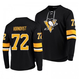 Penguins Patric Hornqvist Black Platinum Long Sleeve Jersey T-Shirt - Sale