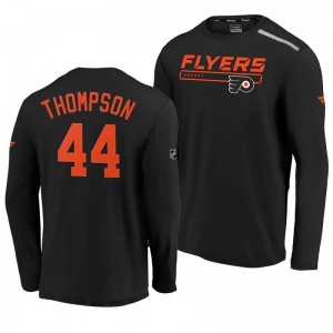 Flyers Nate Thompson 2020 Authentic Pro Clutch Long Sleeve Black T-Shirt - Sale