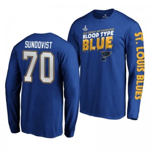 2019 Stanley Cup Champions Blues Royal Home Ice Oskar Sundqvist T-Shirt - Sale