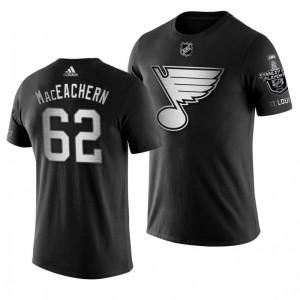 2019 Stanley Cup Playoffs Bound St. Louis Blues Mackenzie MacEachern Black Blocker Men's T-shirt - Sale