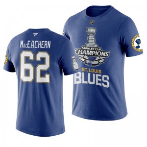 2019 Stanley Cup Champions Blues Mackenzie MacEachern Primary Logo T-Shirt - Blue - Sale