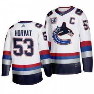 Bo Horvat Canucks 50th Anniversary White Vintage Authentic Jersey - Sale