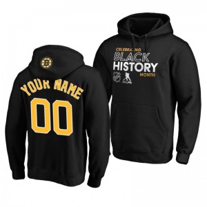 Bruins Custom 2020 Black History Month Pullover Black Hoodie - Sale