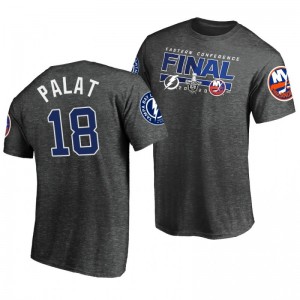 Lightning Ondrej Palat Charcoal 2020 Stanley Cup Playoffs Eastern Conference Final Bound Matchup Tee - Sale