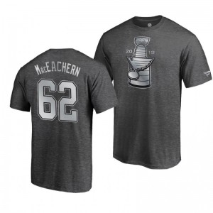Blues 2019 Stanley Cup Champions Banner Collection Mackenzie MacEachern T-Shirt - Heather Charcoal - Sale