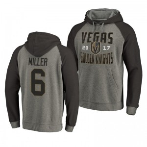 Colin Miller Golden Knights Timeless Collection Ash Antique Stack Hoodie