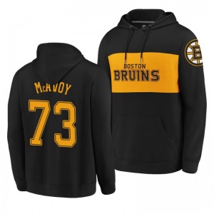 Bruins Charlie McAvoy Classics Faux Cashmere Pullover Black Hoodie - Sale