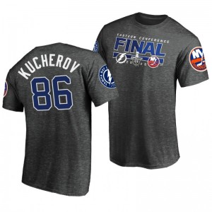 Lightning Nikita Kucherov Charcoal 2020 Stanley Cup Playoffs Eastern Conference Final Bound Matchup Tee - Sale
