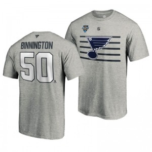 Blues Jordan Binnington 2020 NHL All-Star Game Steel Name and Number Men's T-shirt - Sale