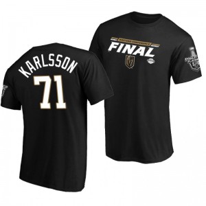 Golden Knights William Karlsson Black 2020 Stanley Cup Playoffs Western Conference Final  Overdrive T-Shirt - Sale