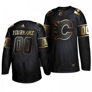 Flames Custom Black Golden Edition Authentic Adidas Jersey - Sale
