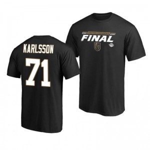 2020 Stanley Cup Playoffs Golden Knights William Karlsson Black Western Conference Final Bound Overdrive T-Shirt - Sale