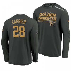 Golden Knights William Carrier 2020 Authentic Pro Clutch Long Sleeve Gray T-Shirt - Sale