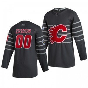 Calgary Flames Custom 00 2020 NHL All-Star Game Authentic adidas Gray Jersey - Sale