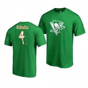 Justin Schultz Penguins 2019 St. Patrick's Day green Forever Lucky Fanatics T-Shirt - Sale