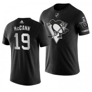 2019 Stanley Cup Playoffs Bound Pittsburgh Penguins Jared McCann Black Blocker Men's T-shirt - Sale