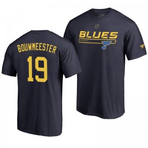 St. Louis Blues Jay Bouwmeester Blue Rinkside Collection Prime Authentic Pro T-shirt - Sale