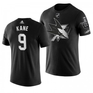 2019 Stanley Cup Playoffs Bound San Jose Sharks Evander Kane Black Blocker Men's T-shirt - Sale