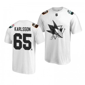 Sharks Erik Karlsson White 2019 NHL All-Star T-shirt - Sale