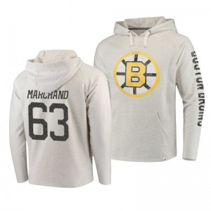Boston Bruins Brad Marchand True Classics Cream French Terry Pullover Hoodie - Sale