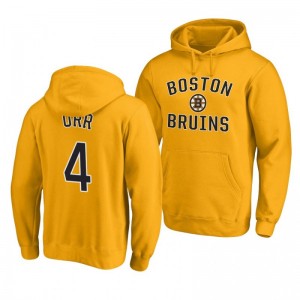 Bruins Bobby Orr Team Victory Arch Pullover Gold Hoodie - Sale